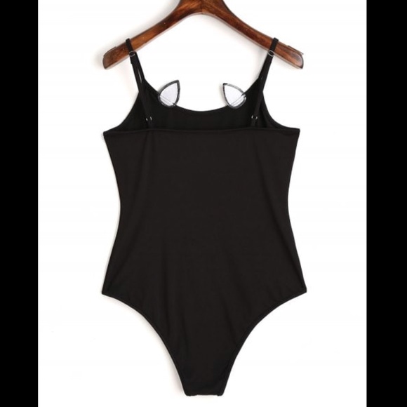 Printed Cat Patch Bodysuit - Picture 2 of 7